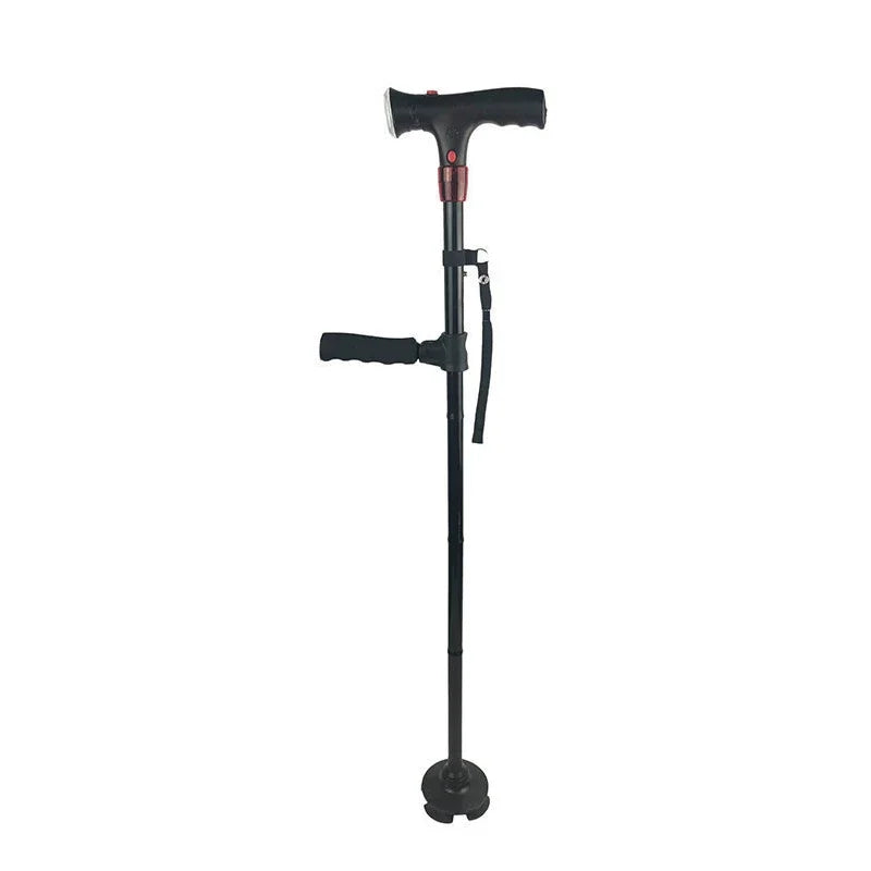 Collapsible Telescopic Folding Cane Elder Cane LED Walking Trusty Sticks Elder Crutches Mothers Elder Fathers Walking Sticks