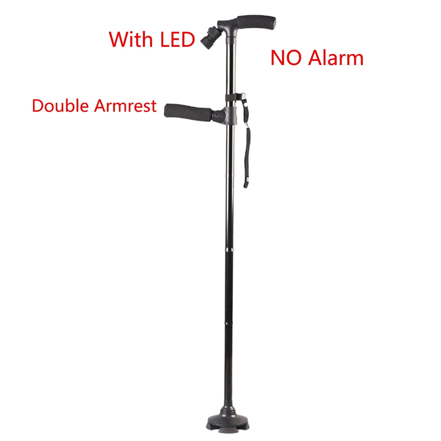 Collapsible Telescopic Folding Cane Elder Cane LED Walking Trusty Sticks Elder Crutches Mothers Elder Fathers Walking Sticks